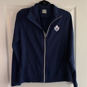 NHL Level Wear Women’s Full Zip Toronto Maple Leafs Navy Top